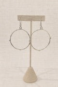 Hoop earrings crafted in polished sterling silver.